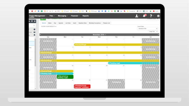 Calendar with events