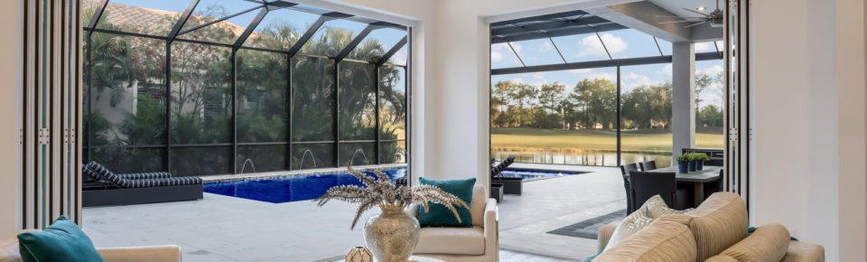 Living room with coastal pictures