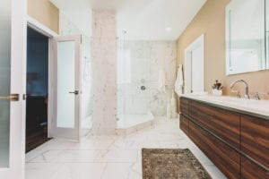 Bathroom with double shower