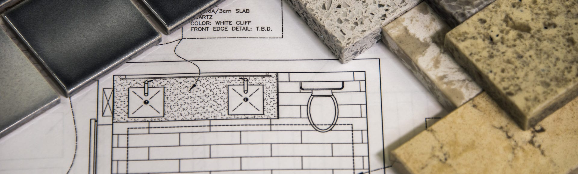 Tile samples and design plans