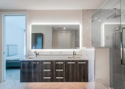 Bathroom with floating vanity