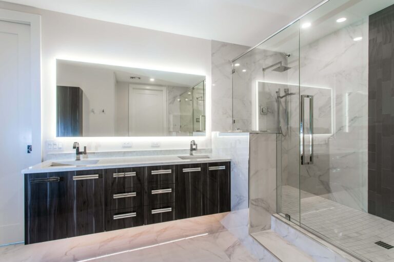 Bathroom with floating vanity