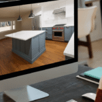 Kitchen render on desktop screen