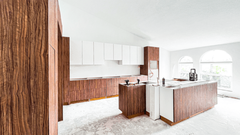 Kitchen cabinetry during remodel